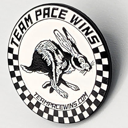 Checkered Hare Pin